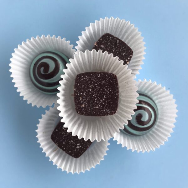 Peppermint Swirl & Chocolate Ganache with Sea Salt